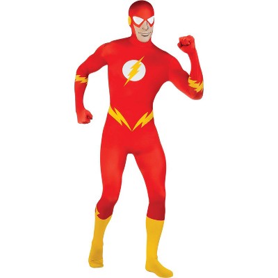 Adult DC Comics Flash Skin suit Halloween Costume One Size