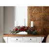 Frosted Pine and Mixed Berry Centerpiece Candle Holder 31"L - 3 of 3