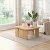KIGFTSOD Rectangle Wood Detachable Coffee Table, Single L Shape Farmhouse Coffee Table for Dining Room, Garden - 3 of 4