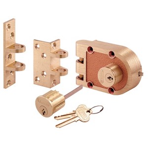 Prime-Line Segal Brushed Brass Solid Bronze Alloy Deadbolt - 1 of 1