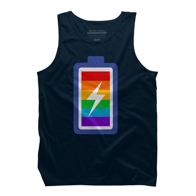 Adult Design By Humans Pride Charging Battery By PINHEAD66 Tank Top