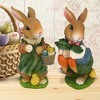 Design Toscano Bunny Hop Lane Mother and Father Rabbit Statues: Set of Two - 2 of 3