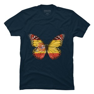Men's Design By Humans Butterfly Flag Of Spain By GiftsIdeas T-Shirt - 1 of 2
