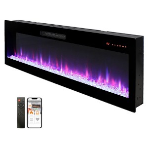 Smart WiFi-Enabled Electric Fireplace Heater, Recessed In-Wall and Wall-Mounted - 1 of 4