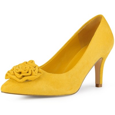 BLISSFUL STEP Women's Pointed Toe Stiletto Heel Slip-on Pumps