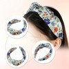 Unique Bargains Women's Floral Pattern Knotted Headband Blue 1 Pc - image 3 of 4