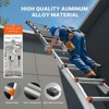 Cesicia 16.7 FT Silver Aluminum Alloy Extension Multi-Function A Frame Telescoping Ladder - 3 of 4