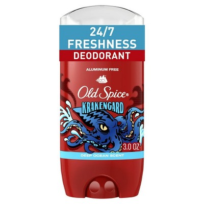 Old Spice Aluminum Free Deodorant for Men Krakengard, Deep Ocean Scent, Twin Pack, 2x 3oz