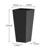 Okak 25.5 Inch Metal Tapered Planter Large Garden Pot with Drainage Hole & Rubber Plug for Patio, Commercial Spaces - 3 of 4