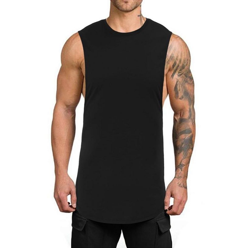 3 Pack Mens Muscle Tank Tops Quick Dry Sleeveless Cut Off Shirts Bodybuilding Gym Workout Shirt, 3 of 7