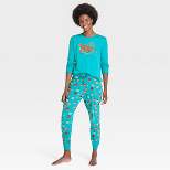 Women's Feliz Navidad Matching Family Pajama Set - Wondershop™ with Dia Pacheco Blue