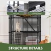 28inx28inx41in Cats Catio Cage Metal Kennel Pet Playpen Free Hammock Paw Friendly with Extra Large Hammock for 1-2 Cats - 4 of 4