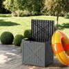 Maggift Deck Box, 32GAL Outdoor Storage Box, Patio Gardening Tools, Water and UV Resistant for Patio, Garden, Lawn, Black, 22.05"*17.13"*20.87" - 3 of 4
