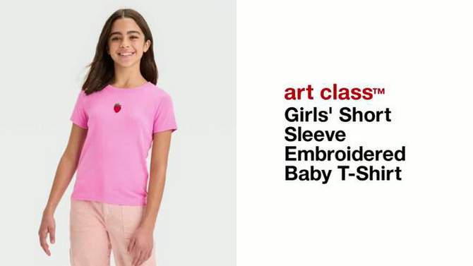 Girls' Short Sleeve Embroidered Baby T-Shirt - art class™, 2 of 6, play video
