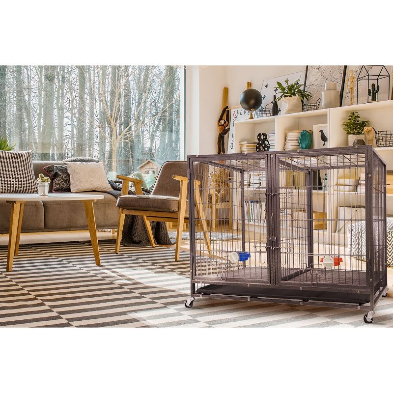 Go Pet Club 37" or 44" Long Heavy Duty Stackable Dog Crate NY-37, 1 of 5