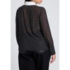ELOQUII Women's Plus Size Polka Dot Collared Blouse - 3 of 4