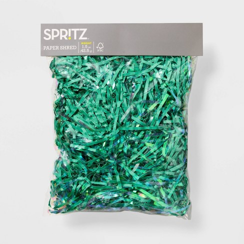 Crinkle Paper Shred for Packaging Gift Box / Basket Filler Lime Green 8 oz.  Bag