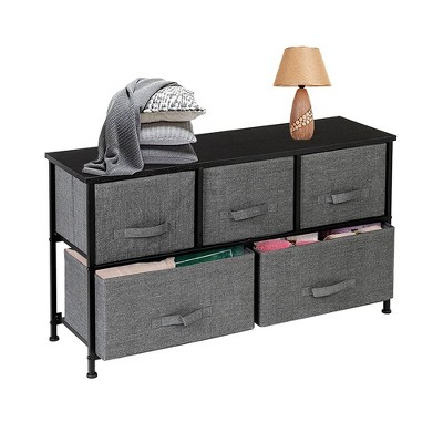 MDF 5-Drawer Dresser 2-Layer Storage Rack Household Organizer Furniture
