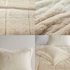 Sapphtopaz Long Fur Ombre Pattern Design Comforter Set, Bedding Set Reversible Quilt Set,1 Comforter and Standard Shams, Machine Washable - 2 of 4