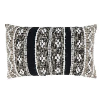 Saro Lifestyle Crafted Multi-Pattern Poly Filled Throw Pillow