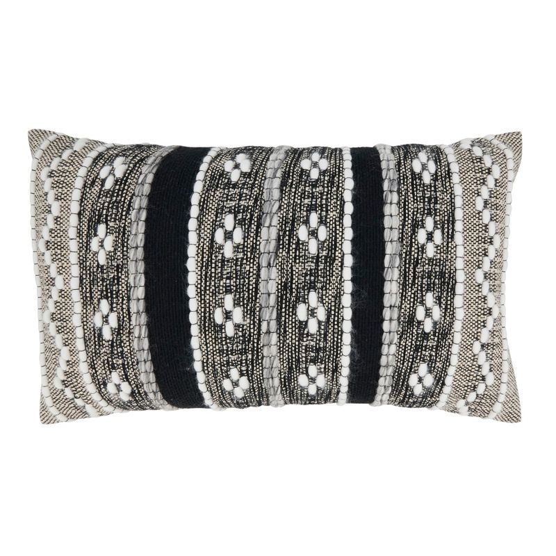 Saro Lifestyle Crafted Multi-Pattern Down Filled Throw Pillow, 1 of 4