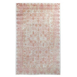 Modern Distressed Oriental Medallion Indoor Area Rug or Runner by Blue Nile Mills - 1 of 4