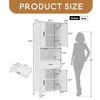 70.9" High Freestanding Tall Bathroom Cabinet with a Drawer, 2 Cabinets, 4 Soft-Close Doors, 2 Adjustable Shelves, Open Storage - Leovsnove - 3 of 4