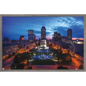 Trends International Cityscapes - Indianapolis, Indiana Framed Wall Poster Prints - 1 of 4