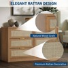 6 Drawer Dresser for Bedroom, Rattan Chest of Drawers with Gold Handle, 52.7"W Storage Dressers Organizer, Entryway Console Table - 4 of 4