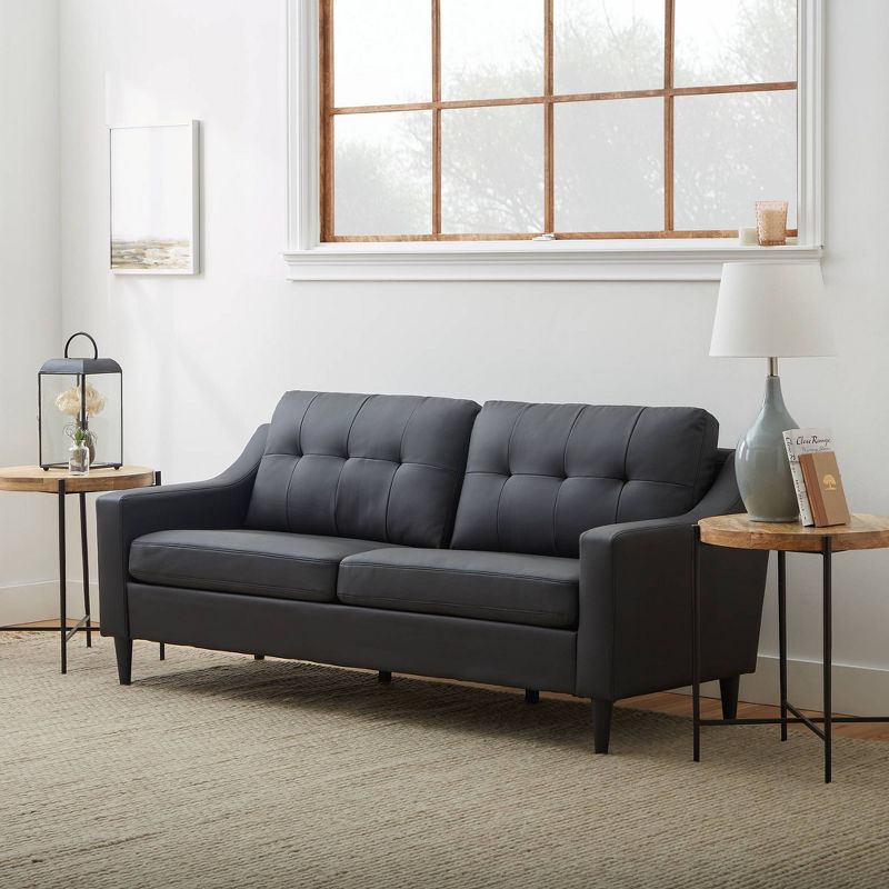 Ellen Upholstered Scooped Arm Sofa with Square Tufting - Brookside Home, 3 of 18