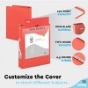 3 Ring Binder Clear View Cover with 2 Inside Pockets, Colored School Supplies Office and Home Binders – by Enday - 4 of 4
