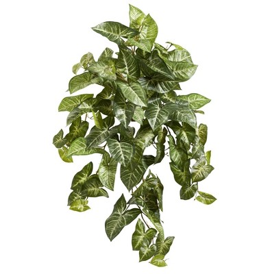 Nearly Natural 34-in Nepthytis Hanging Artificial Plant (Set of 3)