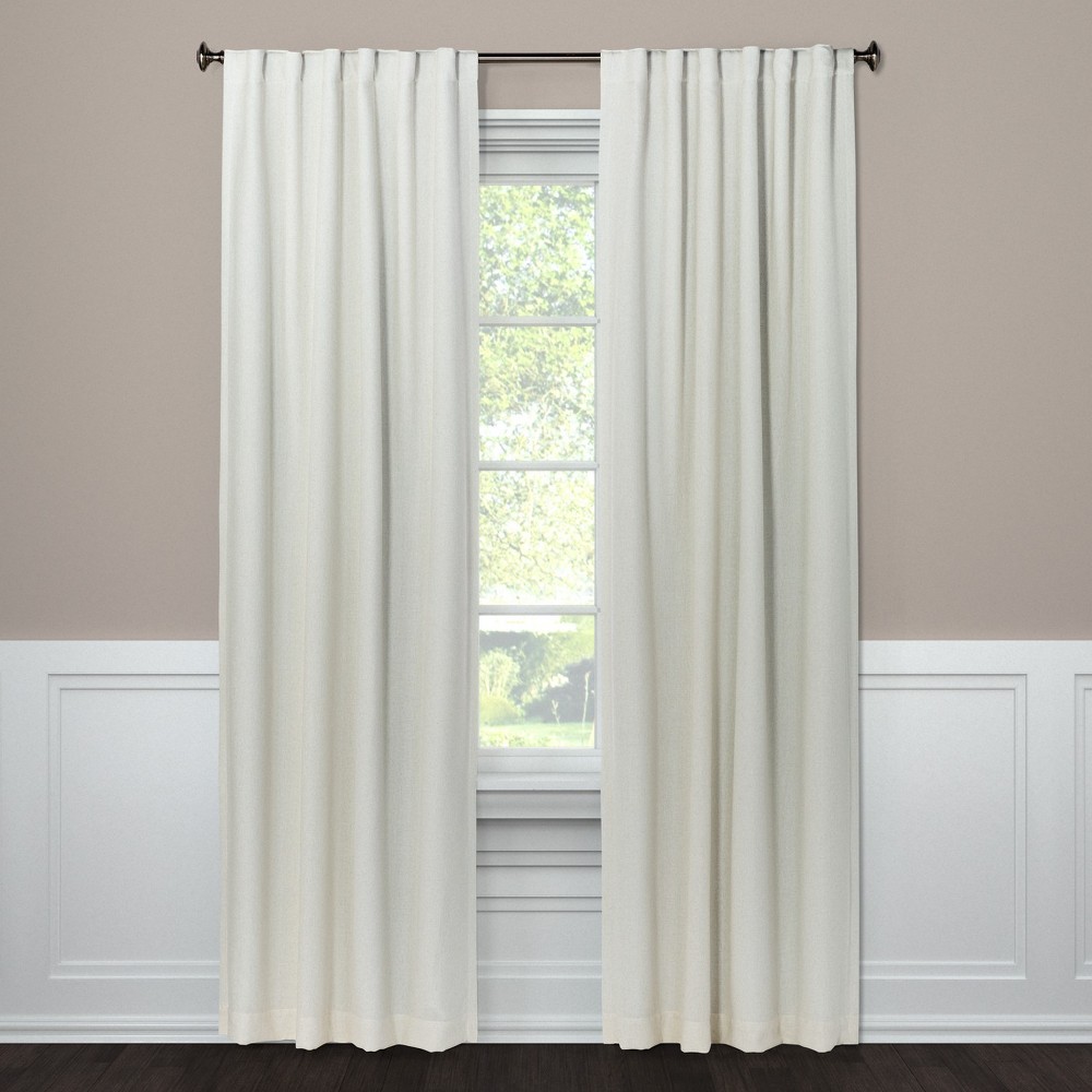 Photos - Curtains & Drapes 50"x84" Blackout Aruba Window Curtain Panel Sour Cream - Threshold™