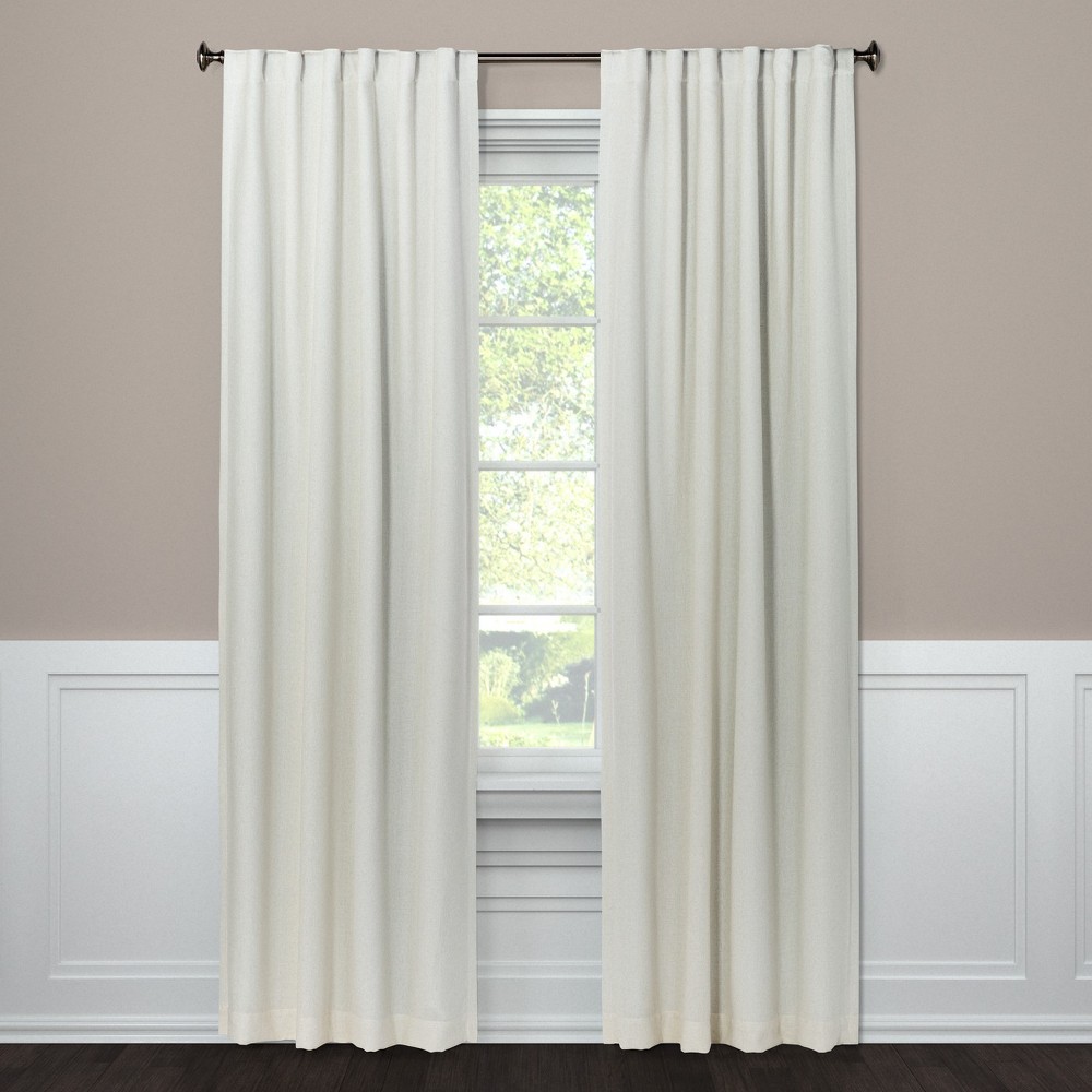 Photos - Curtains & Drapes 50"x108" Blackout Aruba Window Curtain Panel Sour Cream - Threshold™