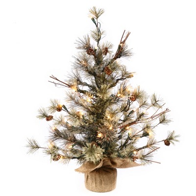 Vickerman Dakota Pine Artificial Christmas Tabletop Tree PreLit