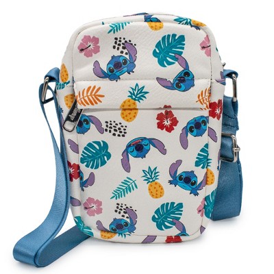 Disney Bag, Crossbody, Lilo and Stitch, Stitch Smiling, Blue, Vegan Leather