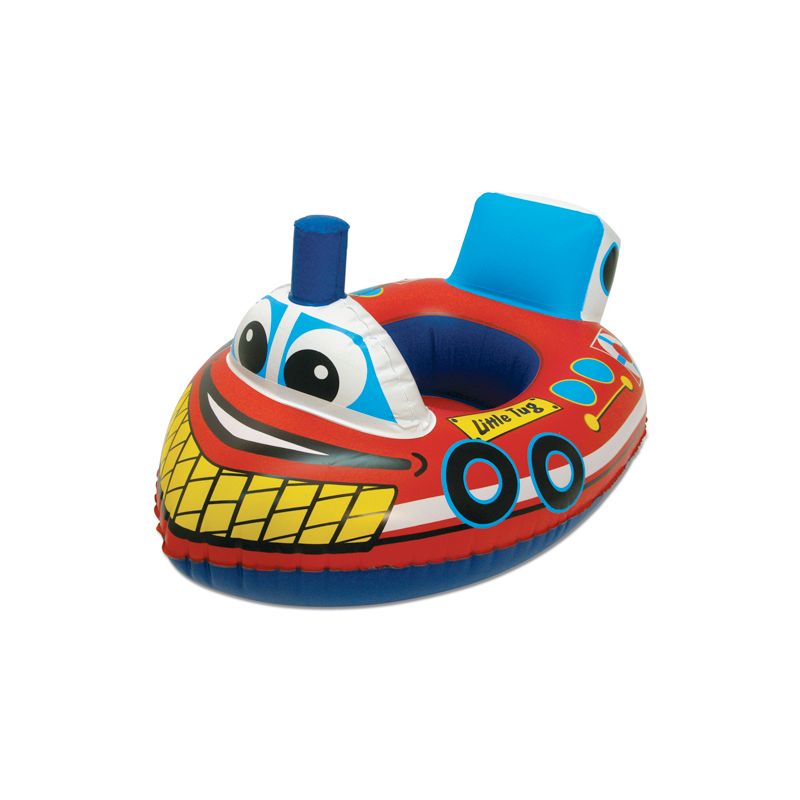 Swim Central Red and Blue Inflatable Transportation Rider Tug Boat Swimming Pool Baby Float, 29.5-Inch, 1 of 3