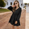 Anna-Kaci Women's Button-Front Tiered Mini Dress with Drawstring Waist - 2 of 4
