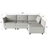 NicBex Modular 98.5" L Shape Sectional Sofa Sleeper Couch Set with Storage Space for Living Room - 2 of 4
