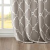 PAGED Curtains Fretwork Print Grommet Top Window Curtain Panel Privacy Assured with Light Filtering for Bedroom, Living Room - 2 of 4
