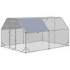 PawHut Metal Chicken Coop Run with Cover, Walk-In Outdoor Pen, Fence Cage Hen House for Yard - 4 of 4