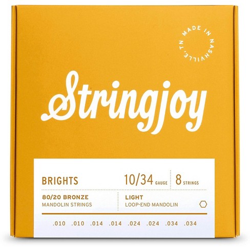 Stringjoy Brights 80/20 Bronze (10-34) Mandolin Strings : Target