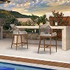PURPLE LEAF 2 Pieces Bar Stools Patio Modern Rattan Barstools Aluminum Woven Tall Bar Chairs with Cushions for Outdoor Kitchen Island Garden - 2 of 4