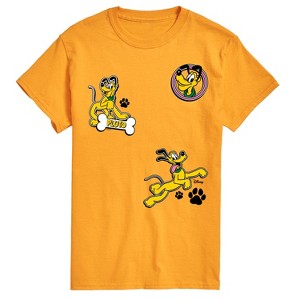 Men's - Disney - Pluto Paw Prints And Bone Short Sleeve Graphic T-Shirt - 1 of 3