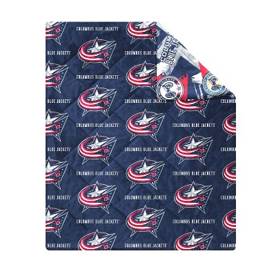 NHL Columbus Blue Jackets 50" x 60" Two Sided Plush Throw Blanket