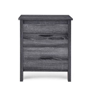 GlasFlength Nightstands Modern Toolless Assembly Bedside Table with Two Drawers Simple Design for Bedroom Storage, Gray, 19.15"*15.75"*23.25" - 1 of 4
