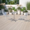 Flash Furniture Mellie 23.5'' Round Aluminum Indoor-Outdoor Table with Base - 2 of 3