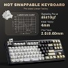 YUNZII YZ87 75% Gasket Mechanical Keyboard,(Black,Milk Switch) - 3 of 4