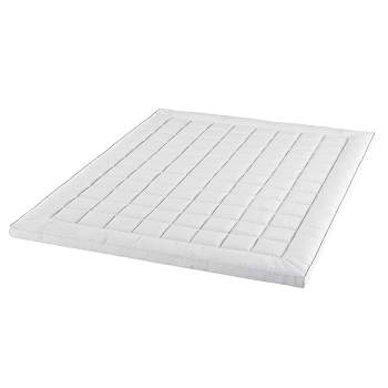 Hastings Home 3-in Mattress Topper Down Alternative Hypoallergenic Fiber-Filled Cushioned Pillowtop Pad with Microfiber Cover