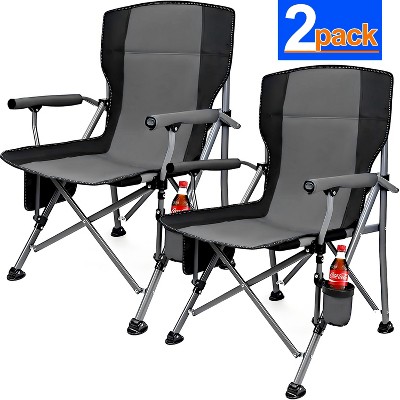 Musment 2PC Adult Outdoor Portable Camp Chair Grey